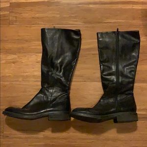 JCrew Italian Leather black boots